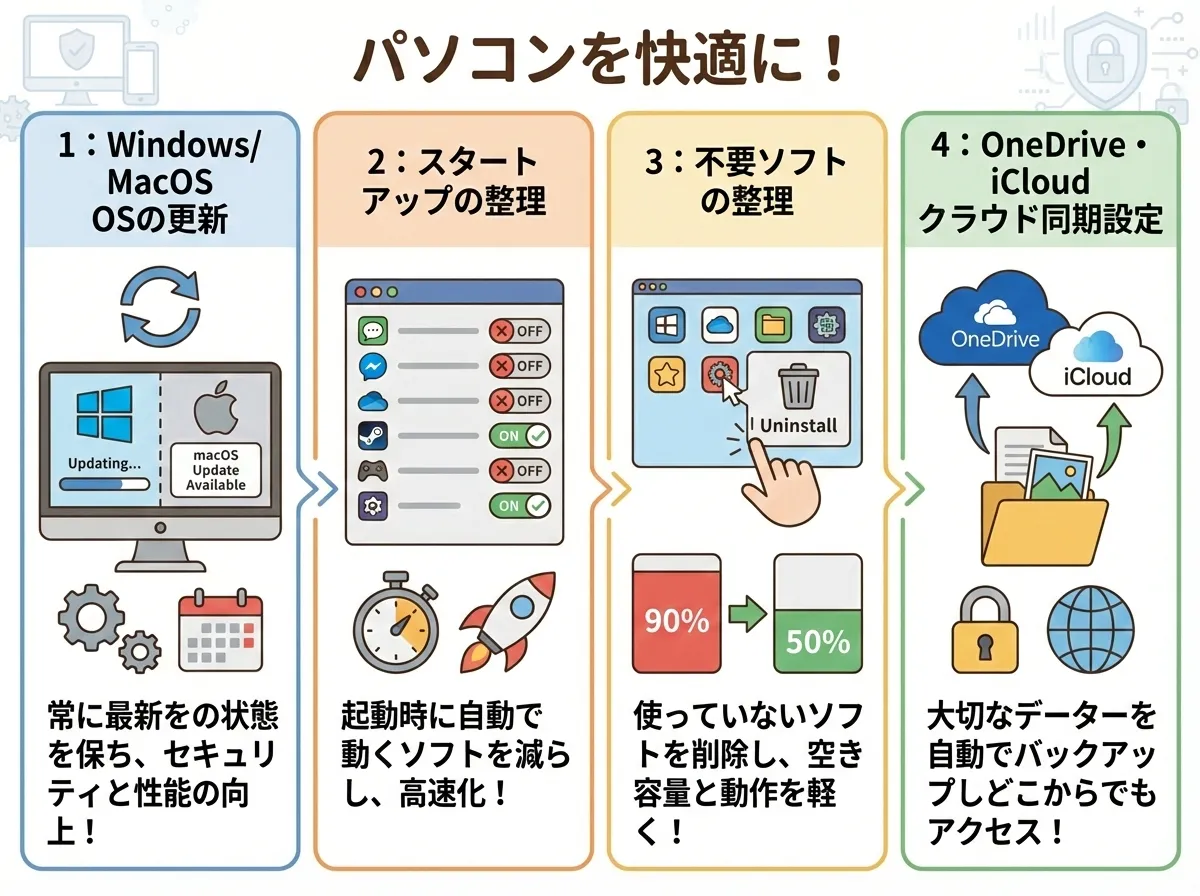 1:パソコンを快適にするサポート